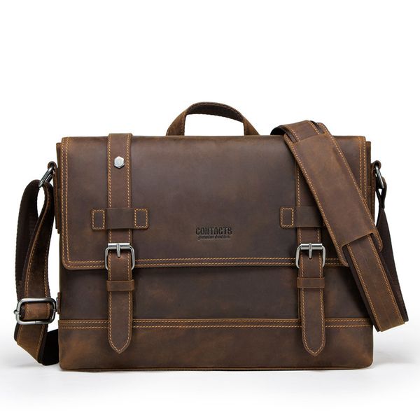 

briefcases design genuine leather lapbag men's portable business luxury briefcase fashion highquality shoulder crossbody bags 230210