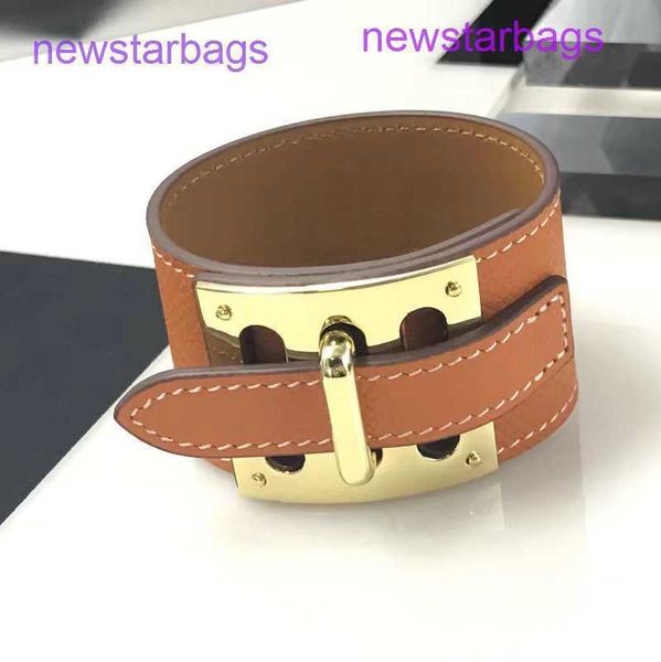 

designer herme bracelet online shop leather bracelet wide h cow leather japanese and korean women kelly same high-end pu, Golden;silver