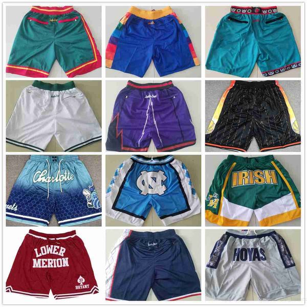 

team just don shorts sport basketball short running wear athletic with pocket zipper sweatpants hip hop pant blue white black red purple men
