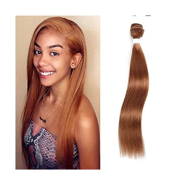 

10a peruvian remy hair bundles stright 1 bundle #30 medium auburn, Black