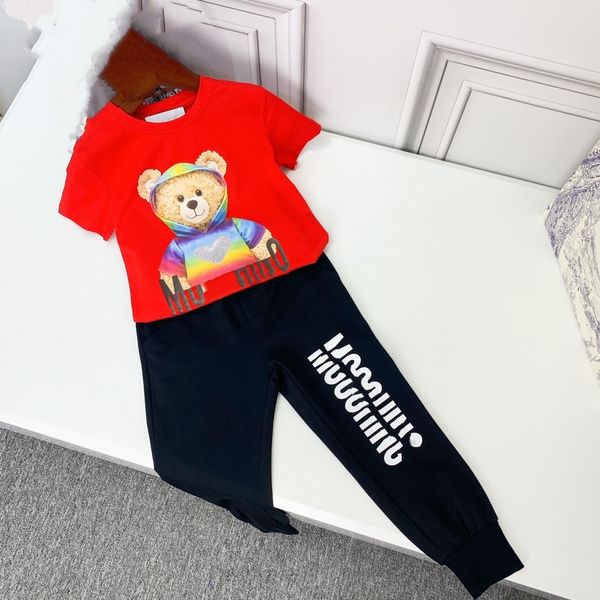 

kid sets t shirt 2 pics set baby clothers kids designer pant sports long trouser short sleeve toddler tshirt boy girl tracksuits suits luxur, White