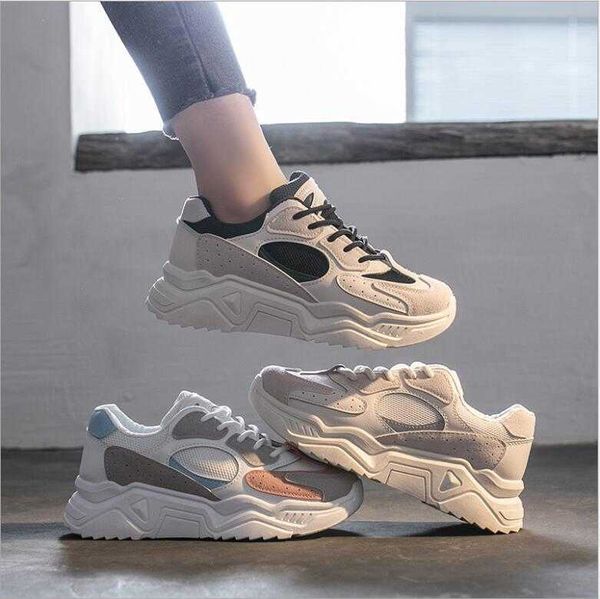 

dress shoes spring autumn casual sport sneakers women thick bottom shoes fashion women's round toe breathing flats female vulcanize sho, Black