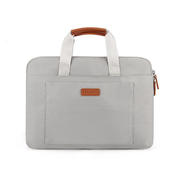 

briefcase fashion waterproof briefcase simple solid color handbag 14156inch lapbag shoulder for female 230210