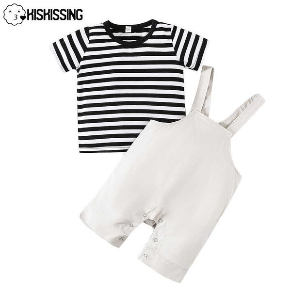 

clothing sets kiskissing two pieces set children boys newborn baby clothes for summer charm stripes mother kids children's suit baby cl, White