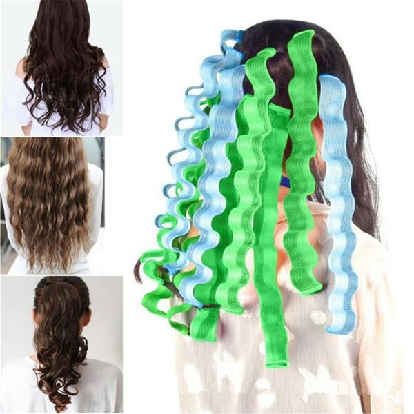 

12pcs heatless hair curler no heat hair rollers soft curls curling rod roller sticks perm rods wave formers hair styling tools