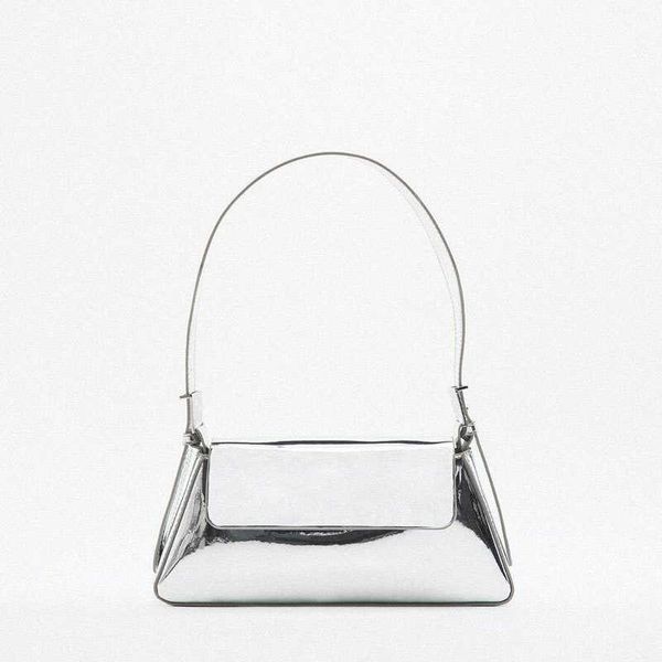 

shoulder bags silver patent leather pu shoulder bag for women designer brand simple woman handbag female fashion dinner leather underarm tot