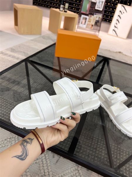 

designer slippers classic beach flat sandals luxury summer leather flip flops men slides size38-45, Black