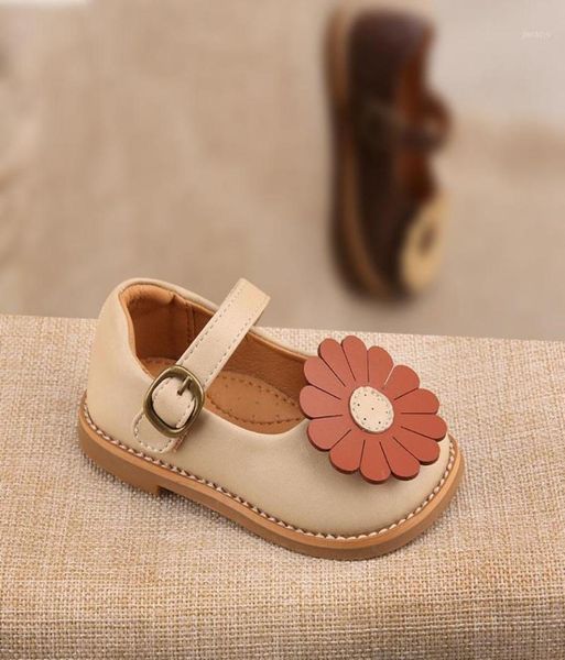 

flowers girls princess shoes autumn children039s softsoled leather shoes buckle decoration baby toddler14536737, Black;grey