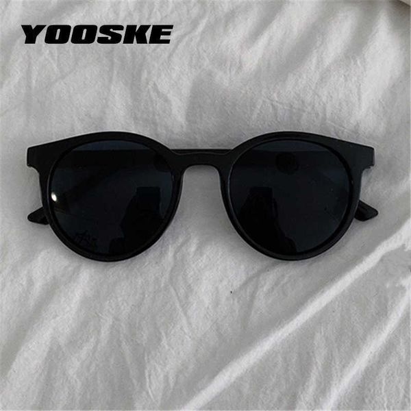 

sunglasses yooske round sunglasses women brand designer vintage small sun glasses ladies korean style shades black eyewear l230210, White;black