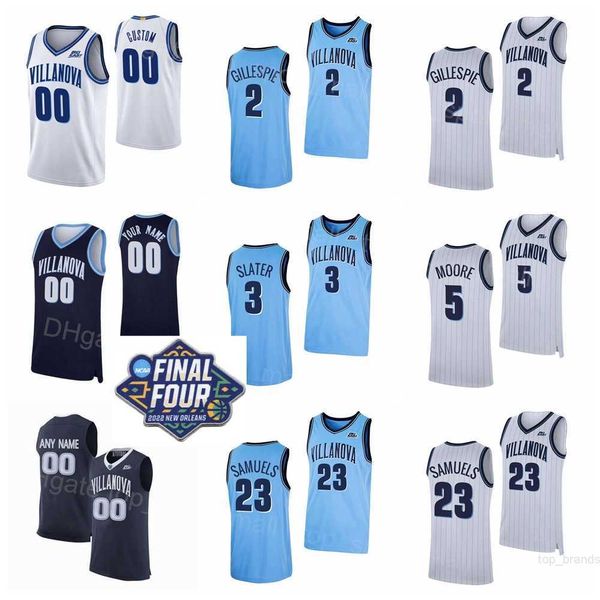 

ncaa final four college villanova wildcats 2 collin gillespie jersey basketball 5 justin moore 23 jermaine samuels 14 caleb daniels 3 brando, Black
