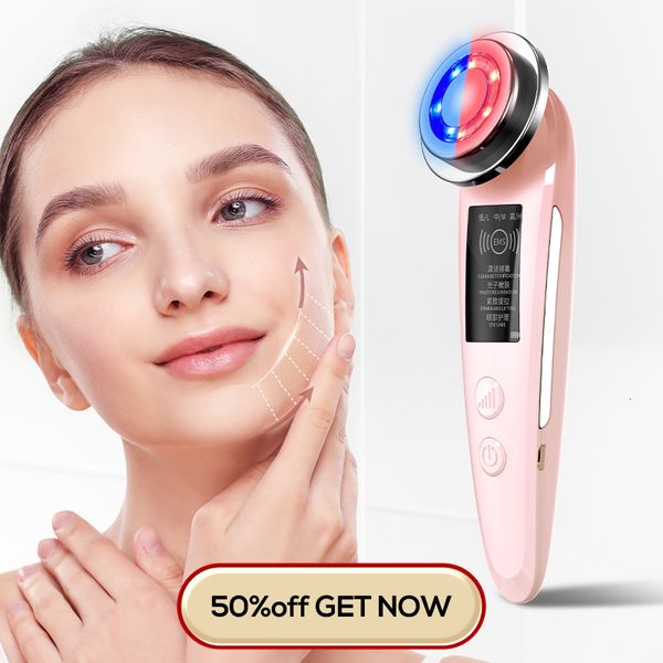 

face massager koli ems electroporation led p on light therapy beauty device anti aging lifting tightening eye skin care tools 230211