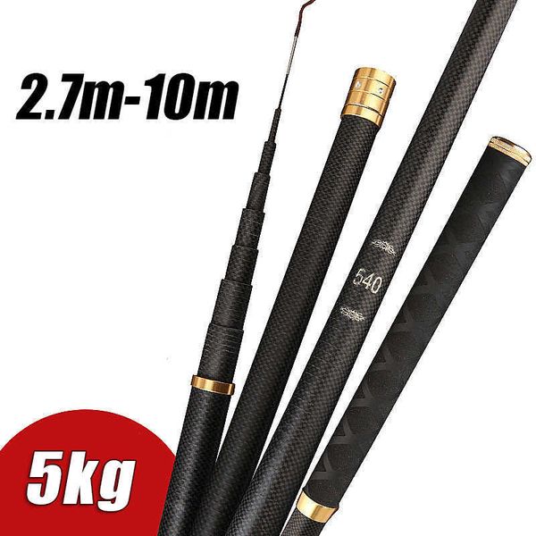 

boat fishing rods telescopic stream rod 45m54m63m72m8m9m10m carbon reservoir pond fishing rod super light hard fiber hand fishing pole j2302