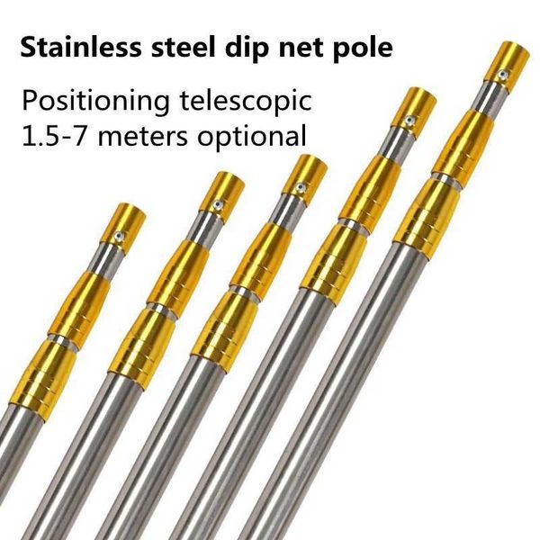 

boat fishing rods 15m17m19m21m25m head ring fiveclaw harpoon spear rod fish dip net telescopic stainless steel outdoor fishing tool j230211