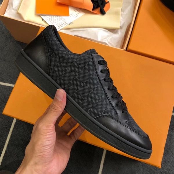 

2023 designer calfskin boots casual shoes sneakers clothleather trainers fashion stylist shoes leisure shoe lace-up sneaker, Black