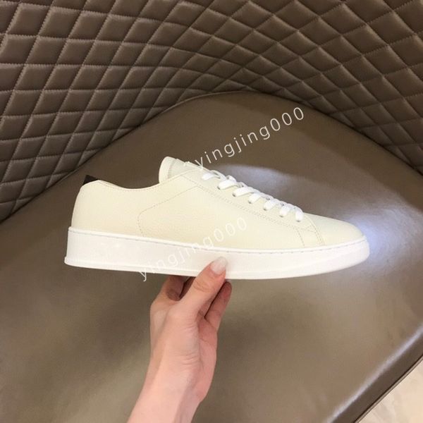 

2023 designer boots calfskin casual shoes sneakers leather trainers fashion shoes leisure shoe platform lace-u mens sneaker, Black