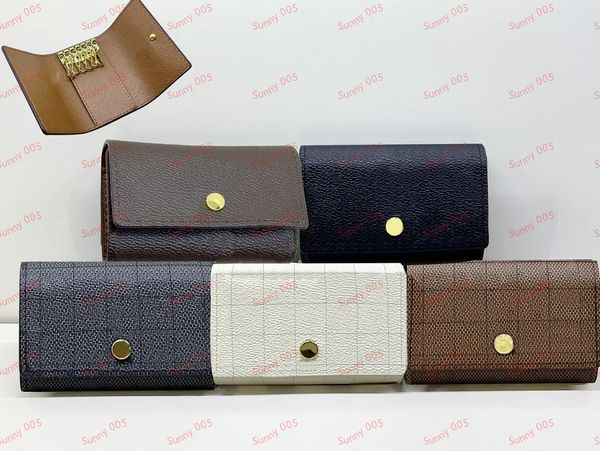 

fashion keychain bag designer purse luxury short purses with six key buckle design outside wallet table pattern star design wallets multi-co, Red;black
