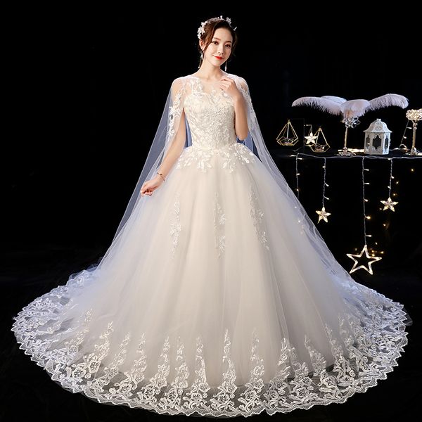 

party dresses wedding dress elelgant court train lace embroidery princess vintage dresse plus szie gowns 230211, White;black
