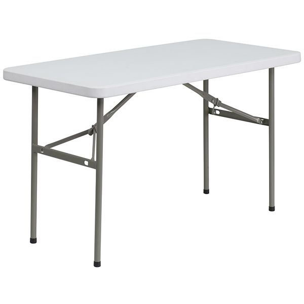 

flash furniture 4 foot granite white plastic folding table camping furniture