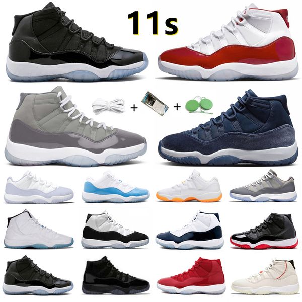 

jumpman 11 11s mens basketball shoes cherry midnight navy cool grey pure violet citrus gamma blue bred cap gown concord space men women trai