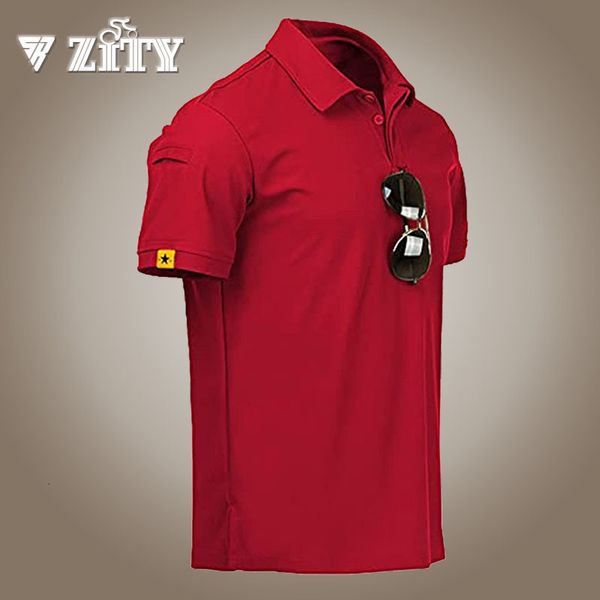 

men's polos zity short sleeve polo shirt men summer casual fashion t-shirt sport golf running breathable outdoor tactical military t sh, White;black