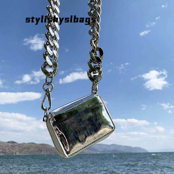 

shoulder bags luxury women bag ins thick metal chain shoulder bags for women mini bag coin purse fashion women pack leather crossbody bags 0