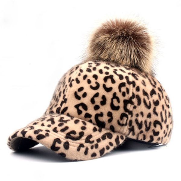 

ball caps baseball europe and america autumn winter warm plush hat lady fur leopard print 230211, Blue;gray