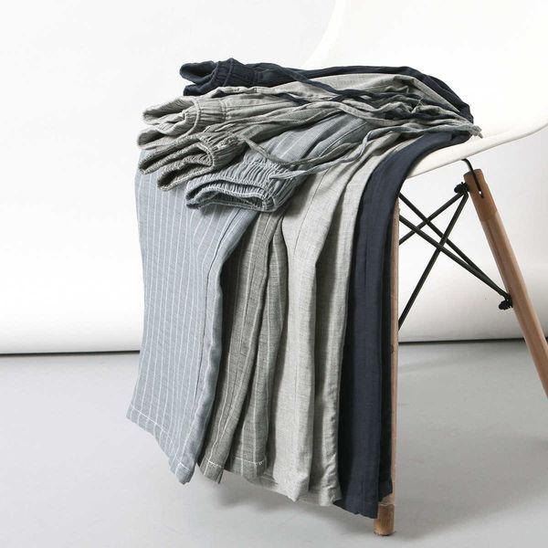 

summer couple pajamas cotton double-layer gauze home clothes women's men's style
