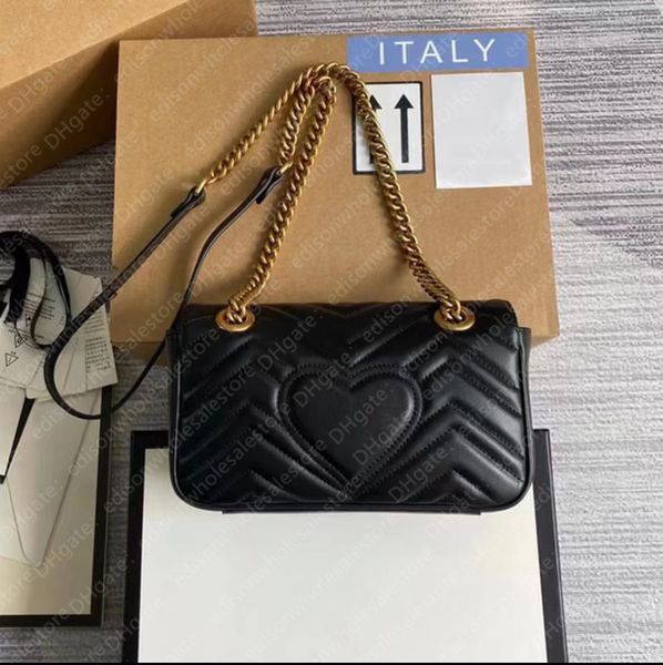 

luxury designer marmont matelasse mini shoulder bag - 22cm genuine leather crossbody with box