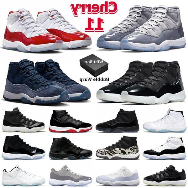 

boots with box jumpman 11 retro low basketball shoes men women 11s cherry midnight navy cool grey bred 72-10 legend blue concord mens t cowl, Black