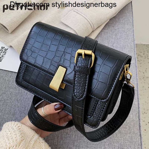 

totes fashion simple women's designer handbag 2020 pu leather women messenger bag alligator shoulder crossbody bags black 0211v23
