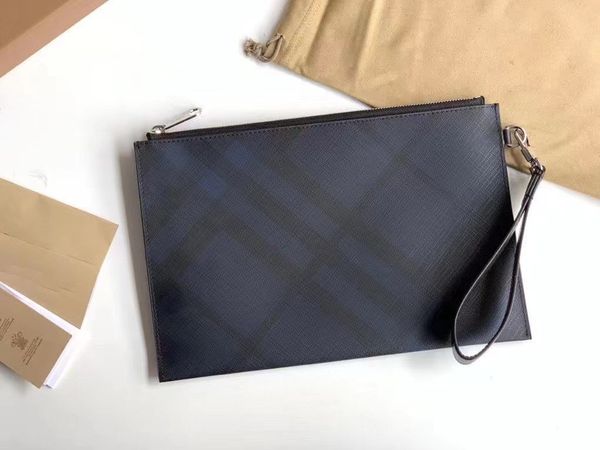

cowhide leather men's bag hold bag men's men's bag clutch handbag plaid zipper