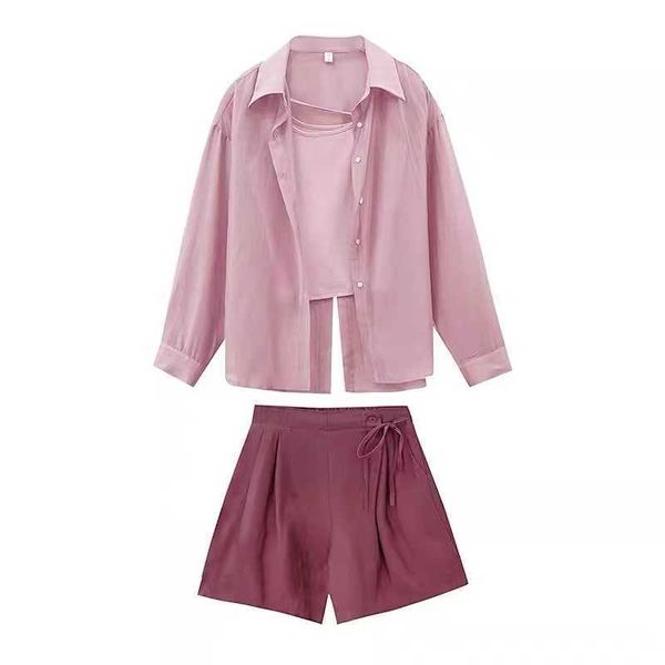 

sets mom girls shirts shorts vest clothing set toddler casual fashion korean summer dress chiffon pieces tshirt cardigan suit, White