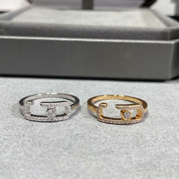 

luxury jewelry 925 sterling silver rings for women wedding ring, Golden;silver