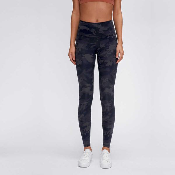 

yoga outfit solid color women sports pants soft tights yoga legging high waist hip athletic fitness run camouflage leopard print gym clothe
