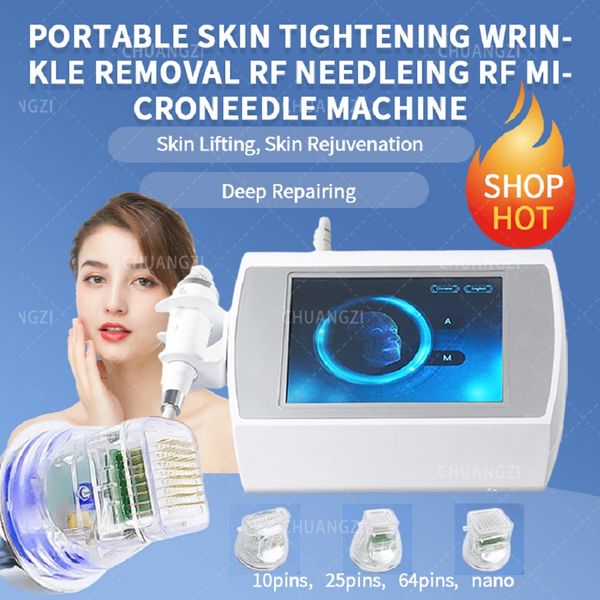 

2023 new fractional microneedle r/f radio frequency microneedling skin tightening face lifting salon use beauty machine