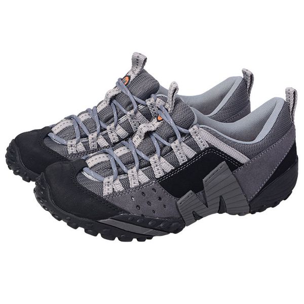 

safety shoes men's hiking outdoor sport mesh breathable nonslip wearable vbottom climbing sneakers treking footwear 230211, Black;brown