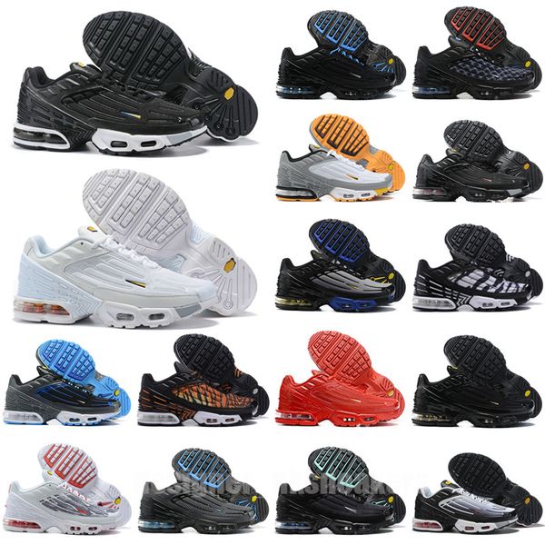 

2023 tn plus 3 tuned iii mens womens running shoes laser blue purple gold triple white og black ghost green aqua tnplus tn3 obsidian trainer