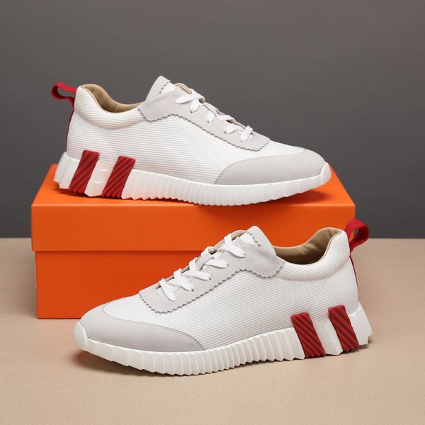 

lace up genuine leather sneaker round toe men's shoes luxury sneakers h brand fashion designer shoes men mkjaz00000003, Black