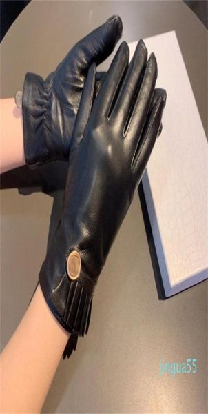 

fashion sheepskin gloves designer leather gloves ladies keep warm gloves touch screen mittens cycling outdoor ladies glove christm9183187, Blue;gray