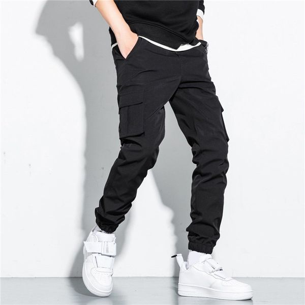 

men's pants fashion design men trousers jogging military cargo pants casual track pants summer plus size joggers men's clothing te, Black