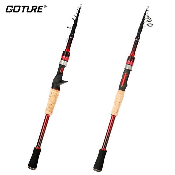 

boat fishing rods goture carbon spinningcasting telescopic fishing rod 21m 24m 27m 3m fast action portable ultra light pole j230211