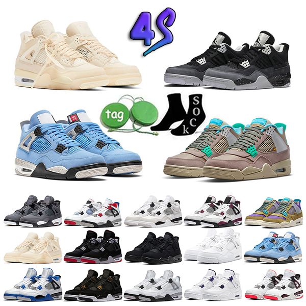

white 2023 black cat oreo sail military 4 4s mens basketball shoes 1 1s university blue patent bred obsidian unc fire red thunder men sports