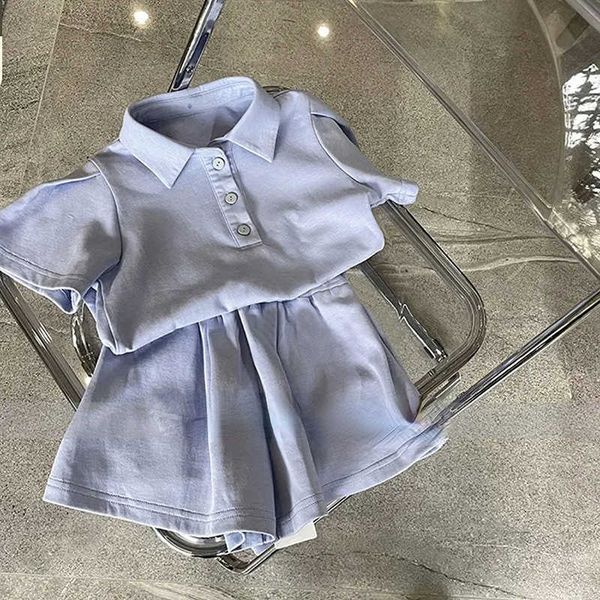 

sets children clothing korean style children's summer new suit girls' casual sports short sleeve wide leg shorts twopiece set, White