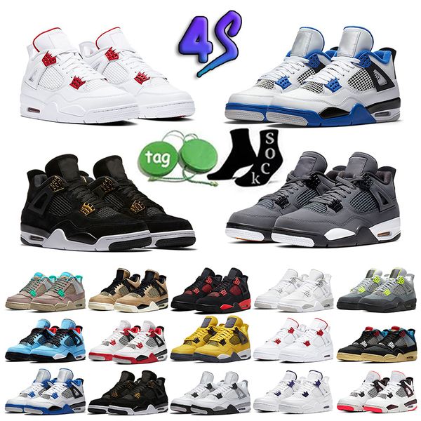 

2023 with retro basketball shoes 4s iv jumpman university blue red thunder offs white sail infrared jorda 4 j4 men women trainers
