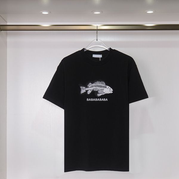 

men's plus tees & polos round t-shirt plus size neck embroidered and printed polar style summer wear with street pure cotton, White;black