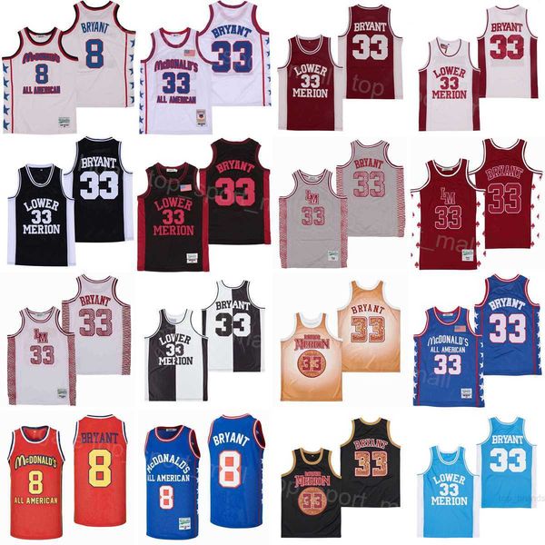 

men mcdonalds 33 lower merion high school basketball jersey alternate college black white blue red grey team color for sport fans hiphop all