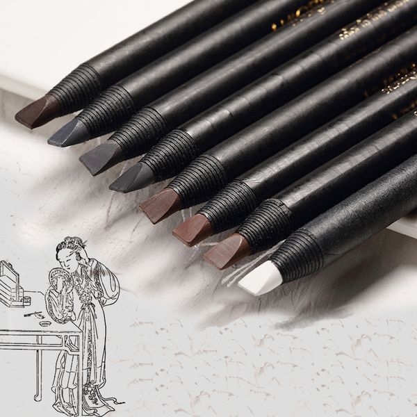 

eyebrow enhancers 12pcs pencil cosmetic pencil for eyeshadow natural longlasting tattoo eyebrows waterproof eyebrow makeup set beauty 230211