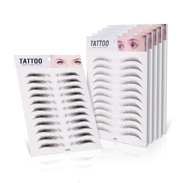 

eyebrow enhancers 10pcs tattoo sticker waterproof templates tools cosmetics professional makeup eye brow shaper s 230211