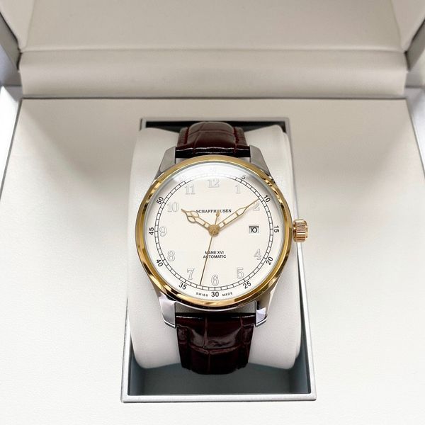 

designer watches fully automatic mechanical watches 40mm high-quality watches sports watches leather high-grade watches mineral reinforced g, Slivery;brown