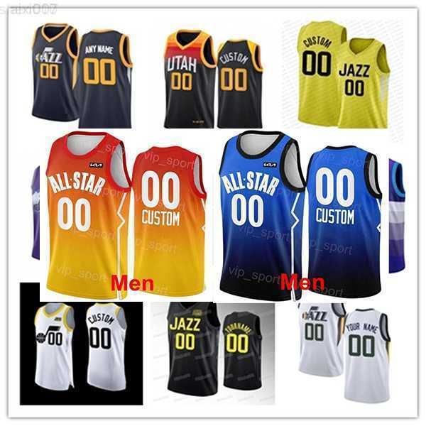 

2023 all-star mens womens youth utah''jazz''custom 23 lauri markkanen 00 clarkson mike 11 conley rudy 22 gay collin 2 se, Black;red